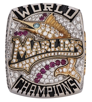 2003 Florida Marlins World Series Championship Ring - Presented To Player Todd Hollandsworth (Hollandsworth LOA)